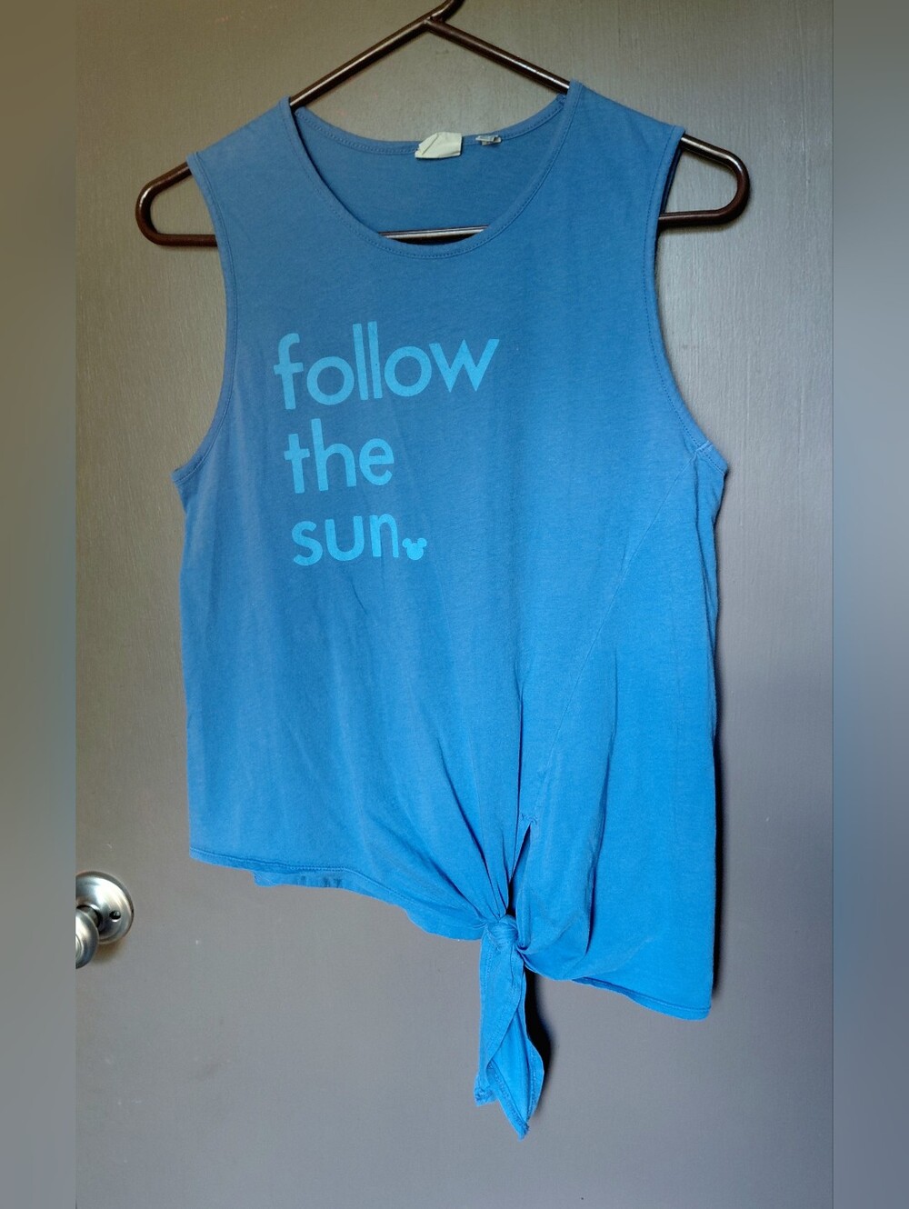 Disney "Follow the Sun" Tie-Front Muscle Tank Top